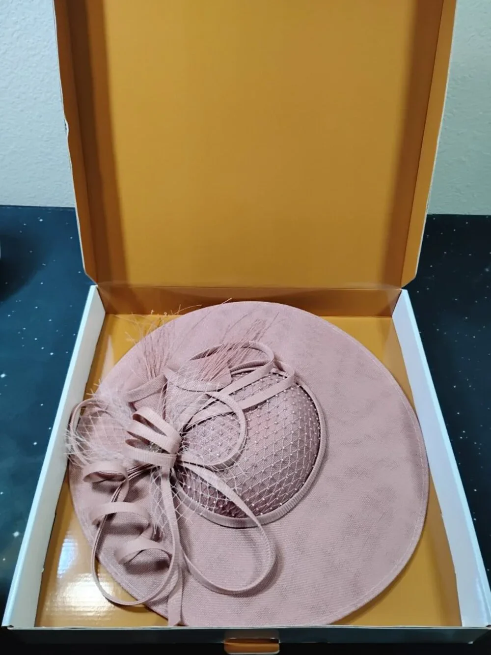 Blush Pink Fascinator Hat Headband Wedding Tea Party Kentucky Derby Bridal